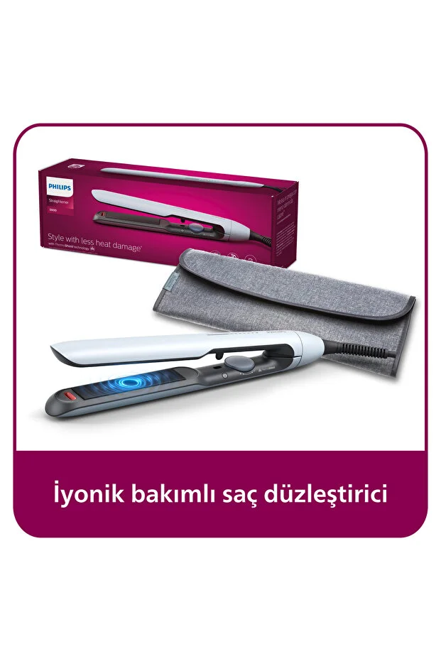 Philips 5000 Series Hair Straightener, with Argan Oil, ThermoProtect Technology, BHS520/00