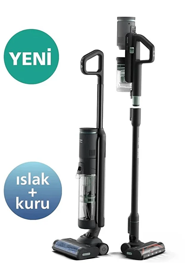 Philips 7000 Series AquaTrio Wet & Dry Cordless Upright Vacuum Cleaner, AquaSpin Nozzle, PowerCyclone Aqua