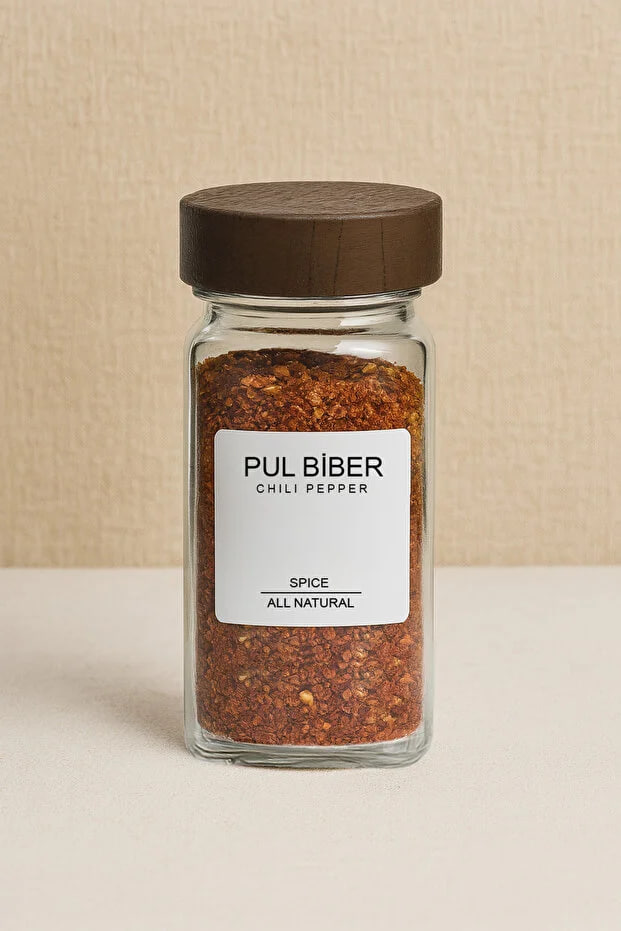 Kitchen Life 12-Piece Square Glass Spice Jar Set with Acacia Lids / 56 Labels Included as a Gift / 12-Piece Spice Jar Set